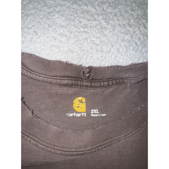 Carhartt Pocket T Shirt Men‎ 2XL Faded Short Sleeve Distressed Grunge Work - Picture 8 of 9